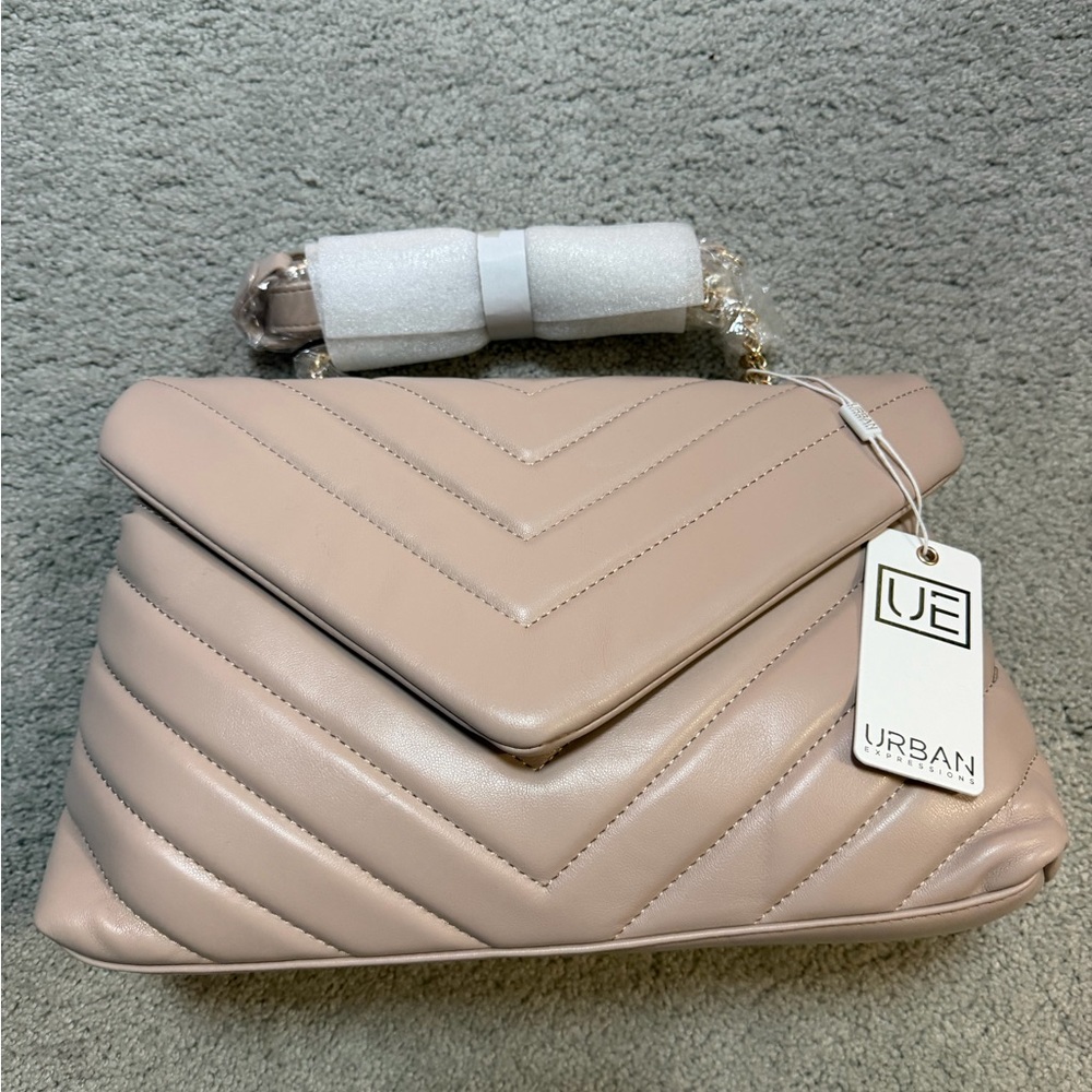 Urban Expressions Blush Quilted Shoulder Bag